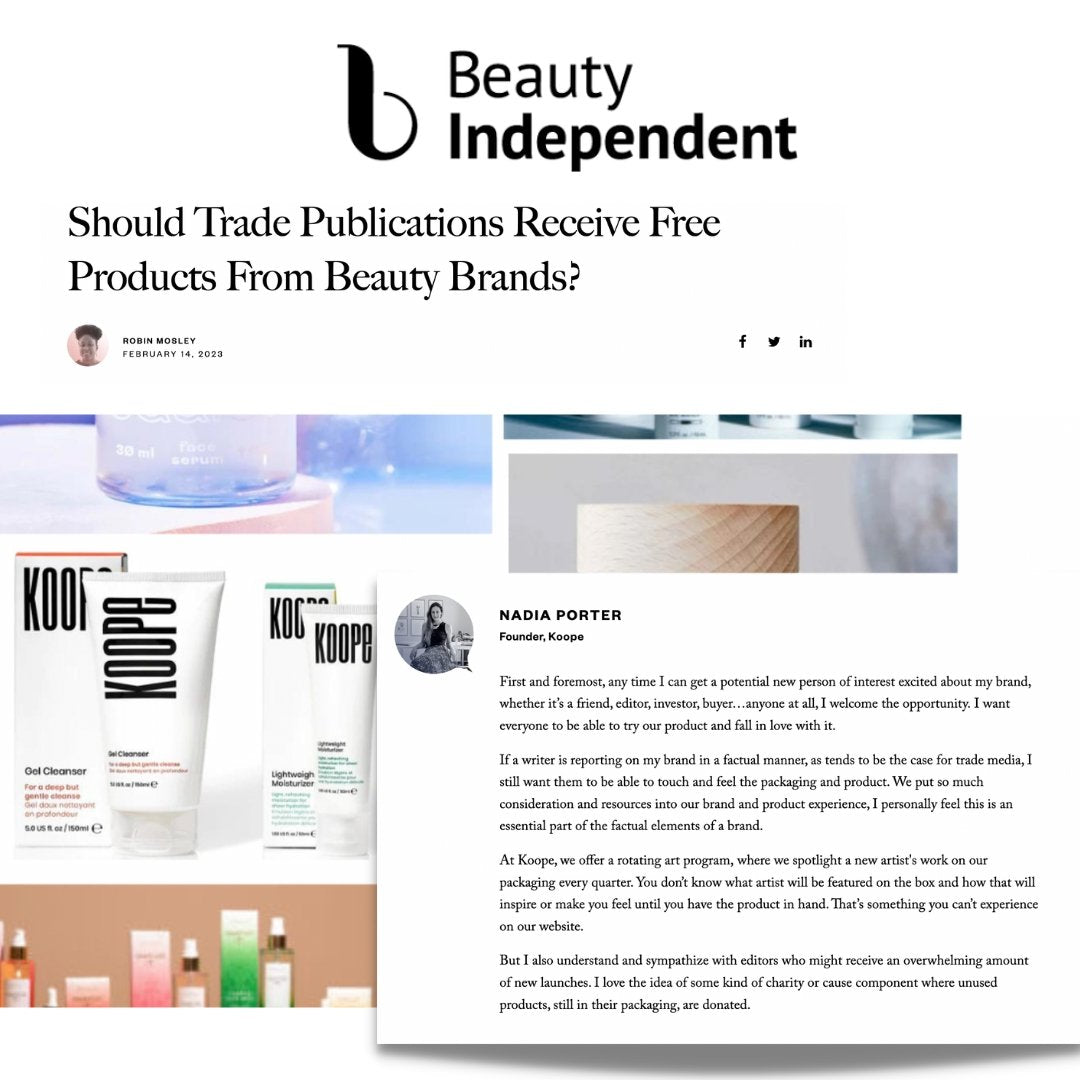We Were Featured in Beauty Independent! - Koope